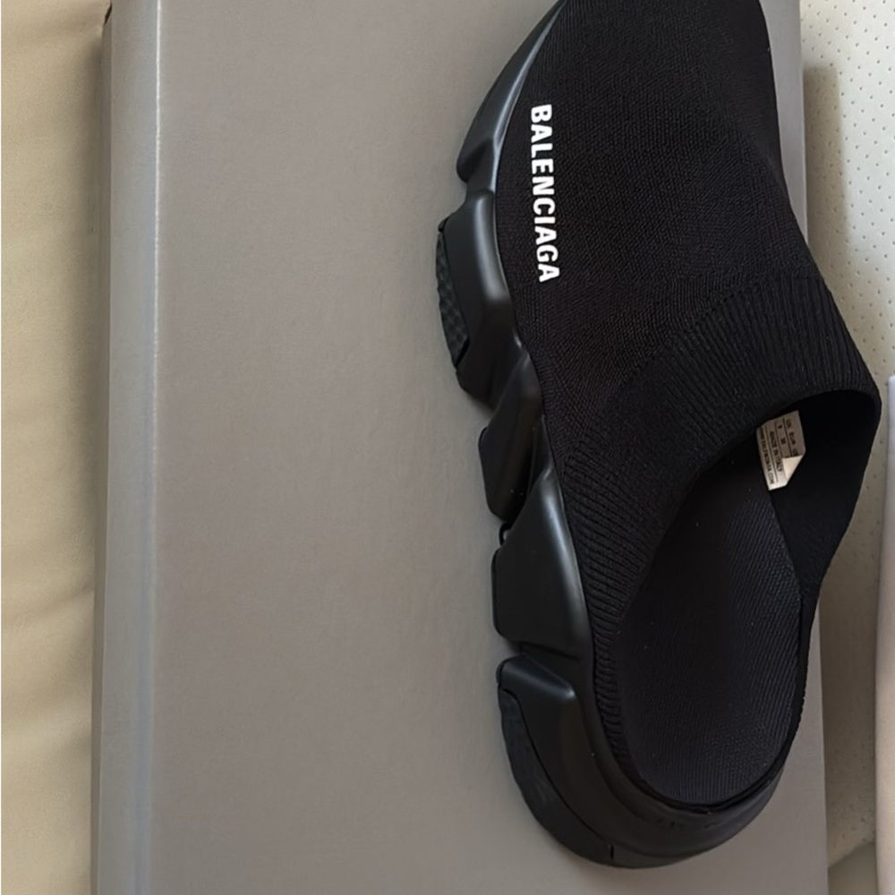 Balenciaga Black Textured Sole Footwear